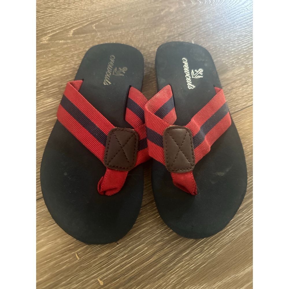 Flip flops Crewcuts navy and red sz‎ 10